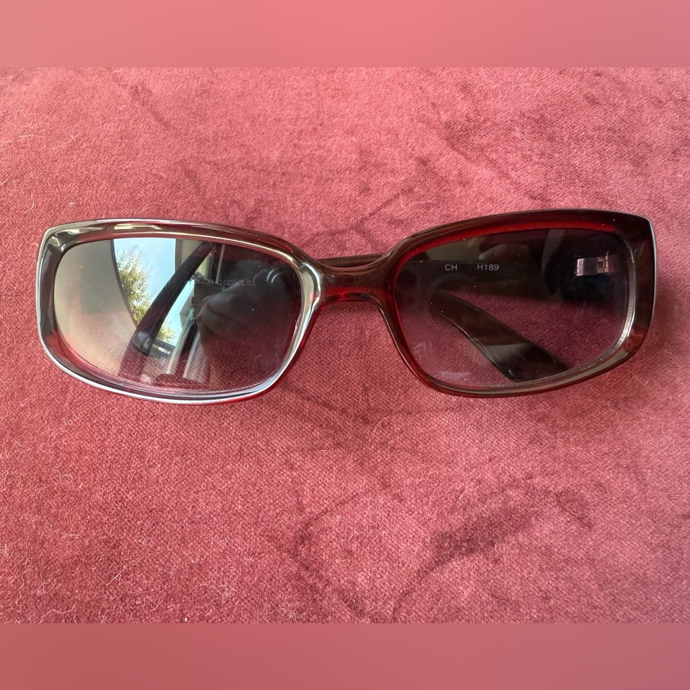 Halston Sunglasses in Burgundy Deep Red